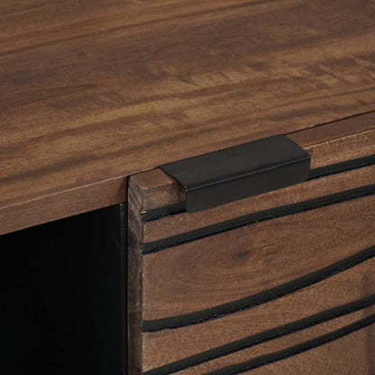 Skåp Trä 80x33.5x75 cm i massivt mangoträd