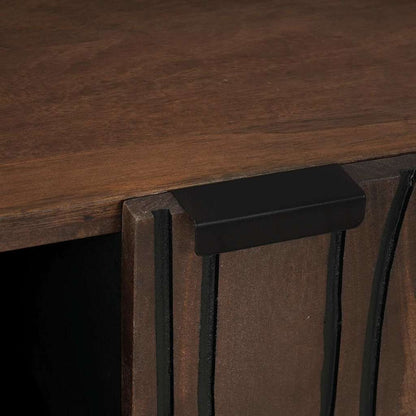 Skåp Brun 90 x 33 x 75 cm massivt mangoträ