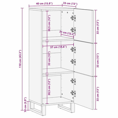 Skåp Brun Valnöt Trä med hylla Övrigt med lagring med dörr 40 x 33.5 x 110 cm