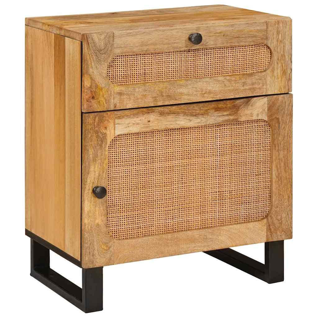Sängbord Nattduksbord Trä Naturfärg 50 x 33 x 60 cm Massivt mangoträ