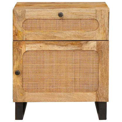 Sängbord Nattduksbord Trä Naturfärg 50 x 33 x 60 cm Massivt mangoträ