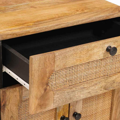 Sängbord Nattduksbord Trä Naturfärg 50 x 33 x 60 cm Massivt mangoträ