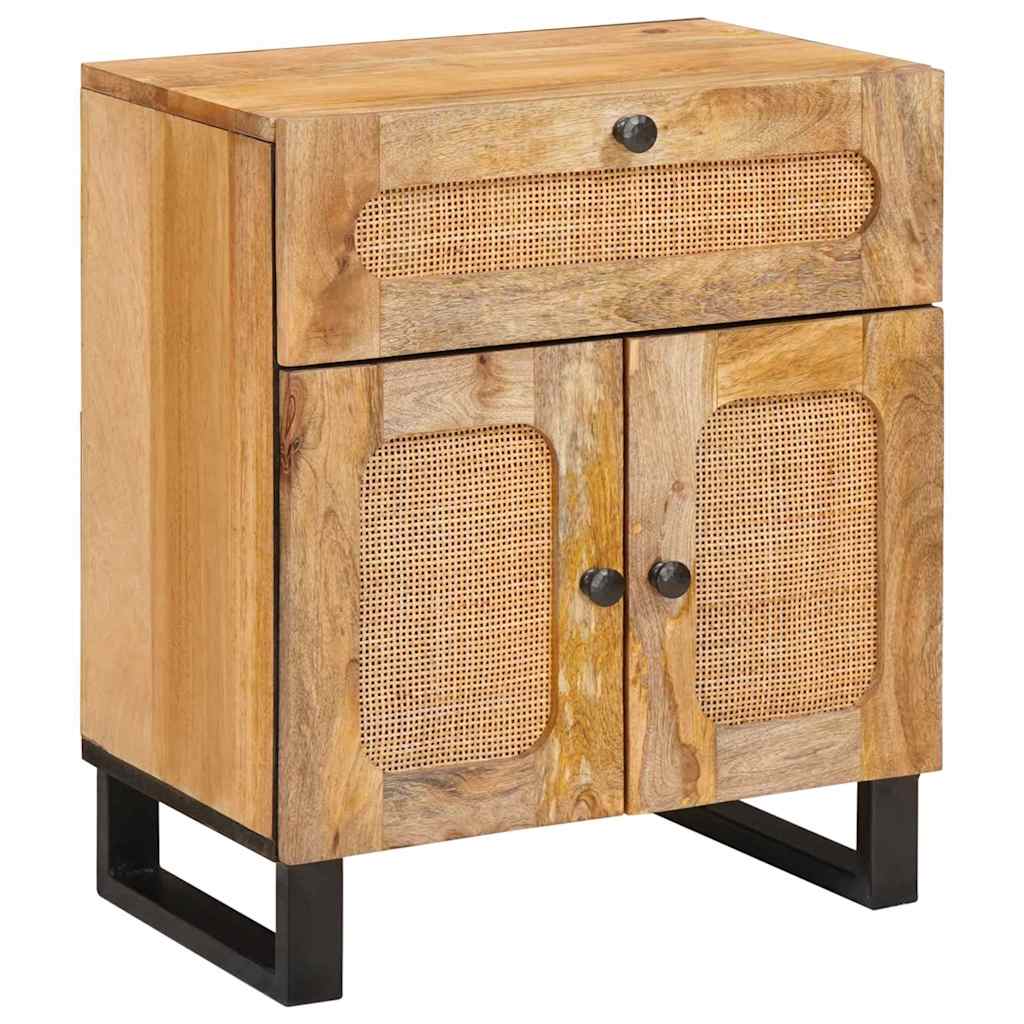 Sängbord Nattduksbord Trä Naturfärg 50 x 33 x 60 cm Massivt mangoträ