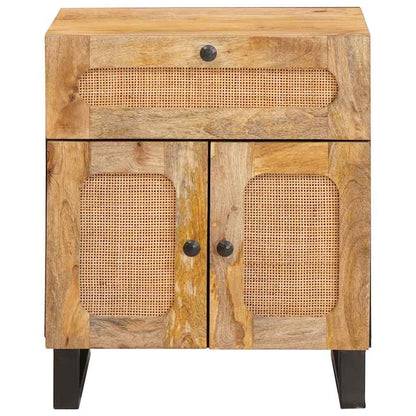 Sängbord Nattduksbord Trä Naturfärg 50 x 33 x 60 cm Massivt mangoträ
