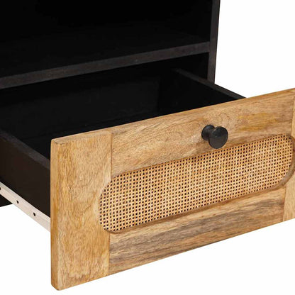 Soffbord Artisan Ek med låda 80 x 54 x 40 cm Massivt mangoträ