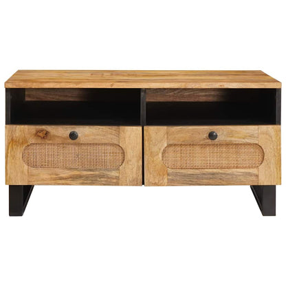 Soffbord Artisan Ek med låda 80 x 54 x 40 cm Massivt mangoträ