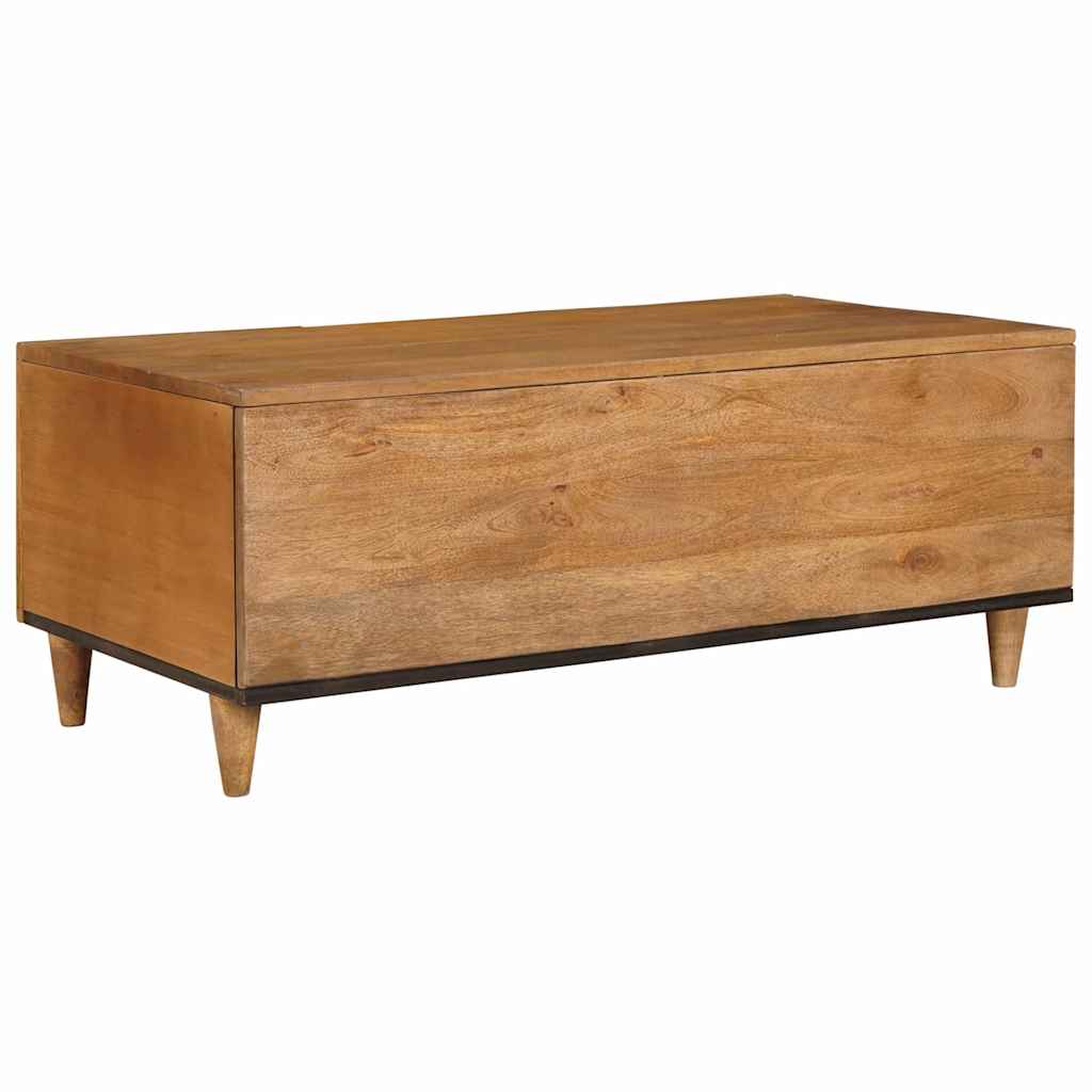 Soffbord Brun med dörr Ljusbrun 100 x 54 x 40 cm Massivt akaciaträ