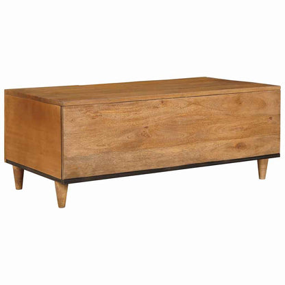 Soffbord Brun med dörr Ljusbrun 100 x 54 x 40 cm Massivt akaciaträ