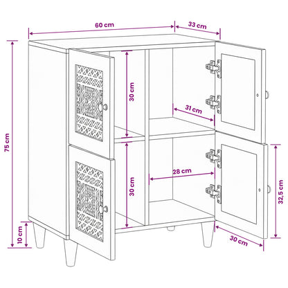 Sideboard Ljusbrun 33.5 x 60 x 75 cm