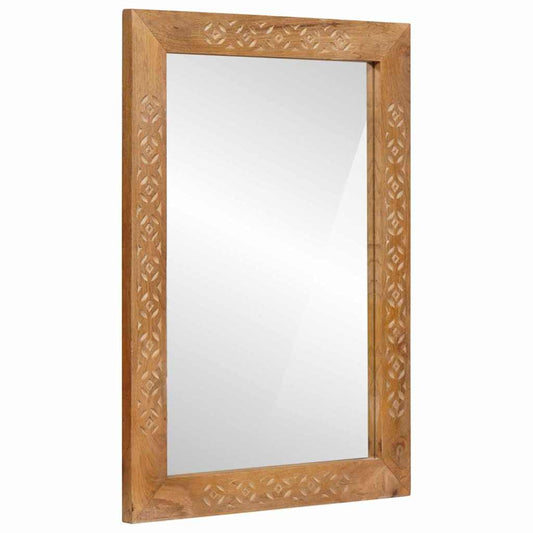 Badrumsspegel med spegel Ljusbrun 70 x 50 x 2,5 cm