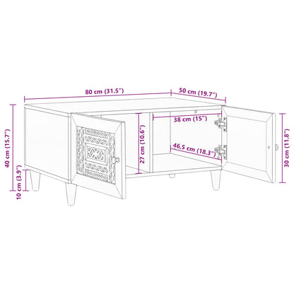 Kaffeebord Vit 80 x 54 x 40 cm Konstruerat trä