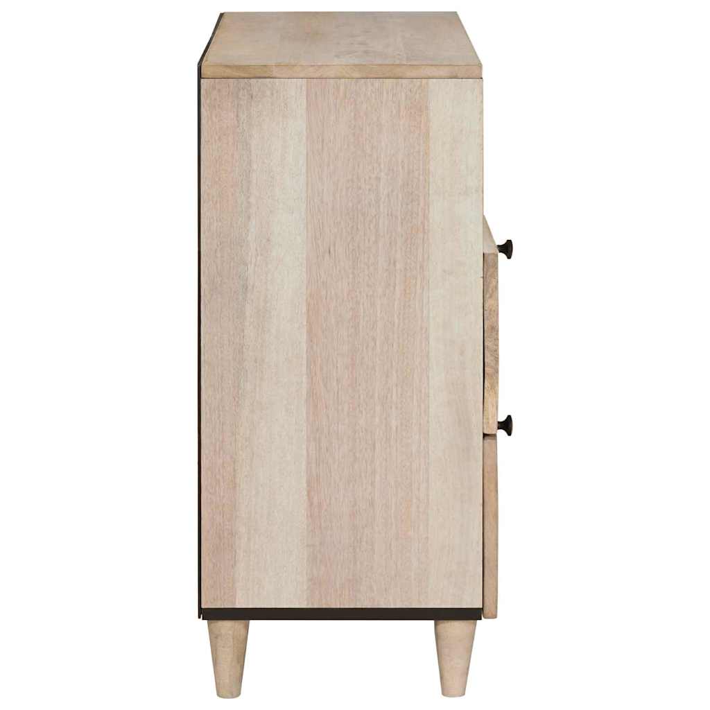 Sängbord Nattduksbord Trä med låda Beige 50 x 33 x 62 cm Massivt akaciaträ