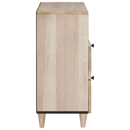 Sängbord Nattduksbord Trä med låda Beige 50 x 33 x 62 cm Massivt akaciaträ