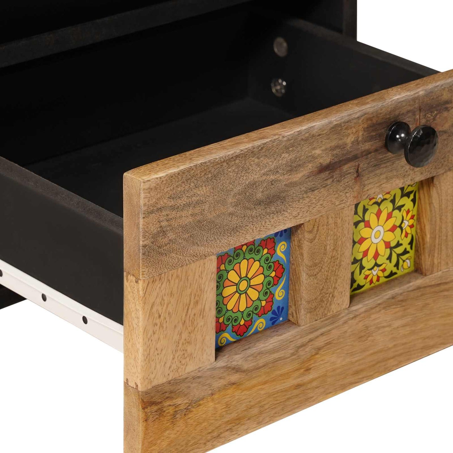 Sängbord Nattduksbord Trä Naturfärg 40 x 33 x 46 cm Massivt mangoträ