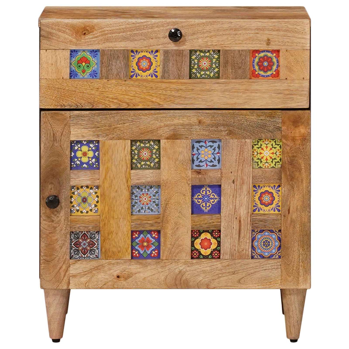 Sängbord Nattduksbord Trä Naturfärg 50 x 33 x 60 cm Massivt mangoträ