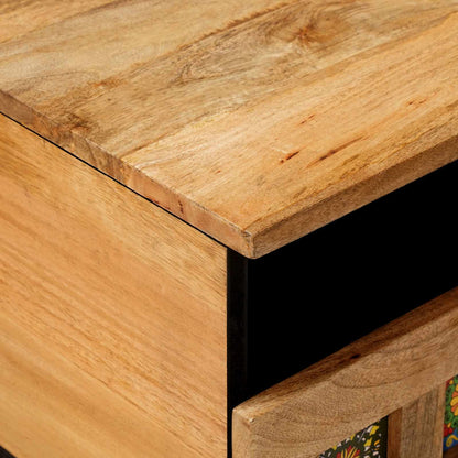 Kaffeebord med låda Naturfärg 80 x 54 x 40 cm Massivt mangoträ