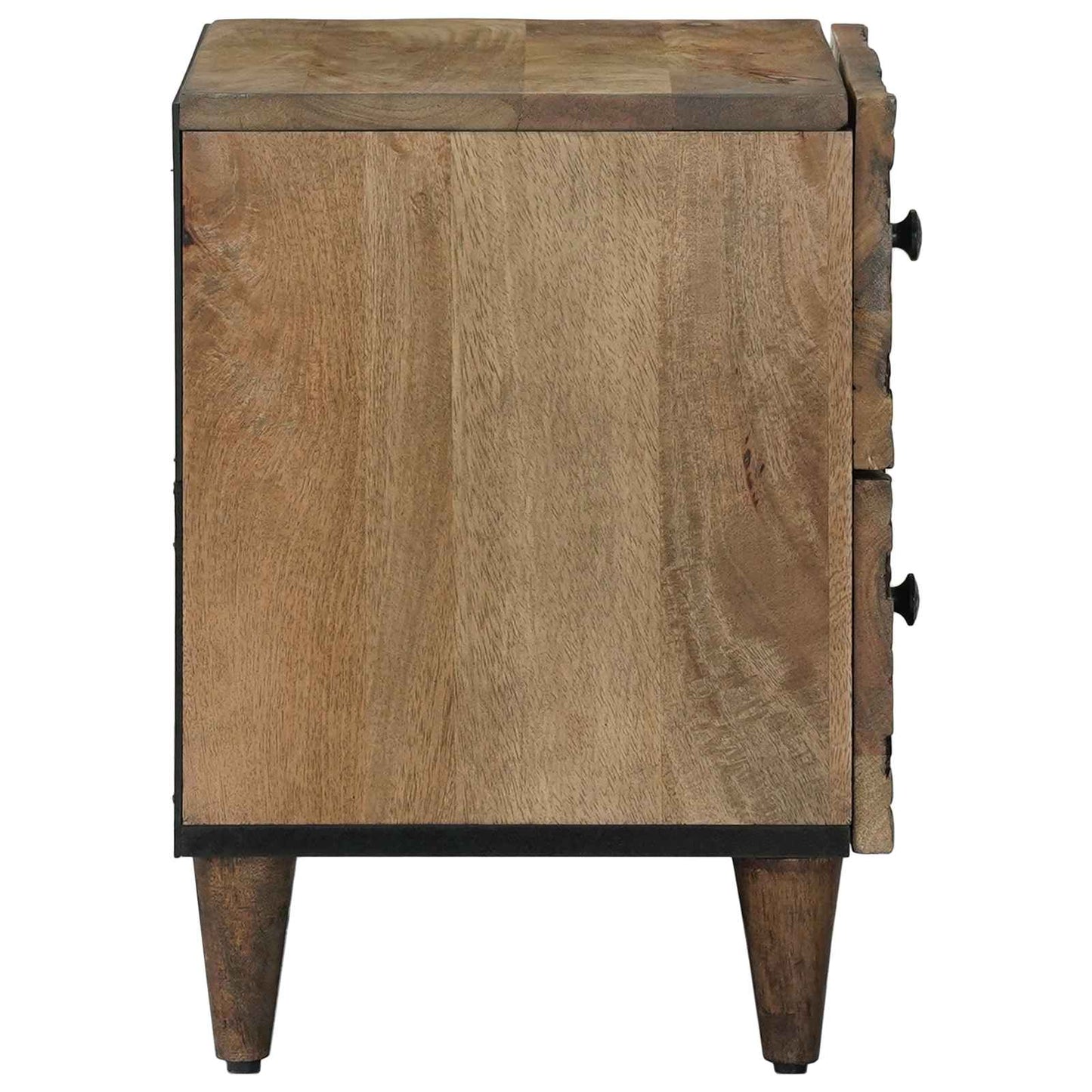 Nattduksbord 2 pcs Brun 40 x 33,5 x 46 cm Massivt mangoträ
