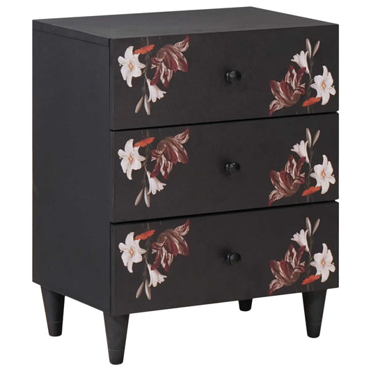 Sängbord Nattduksbord Trä Flerfärgsdesign 50 x 33 x 60 cm Massivt mangoträ