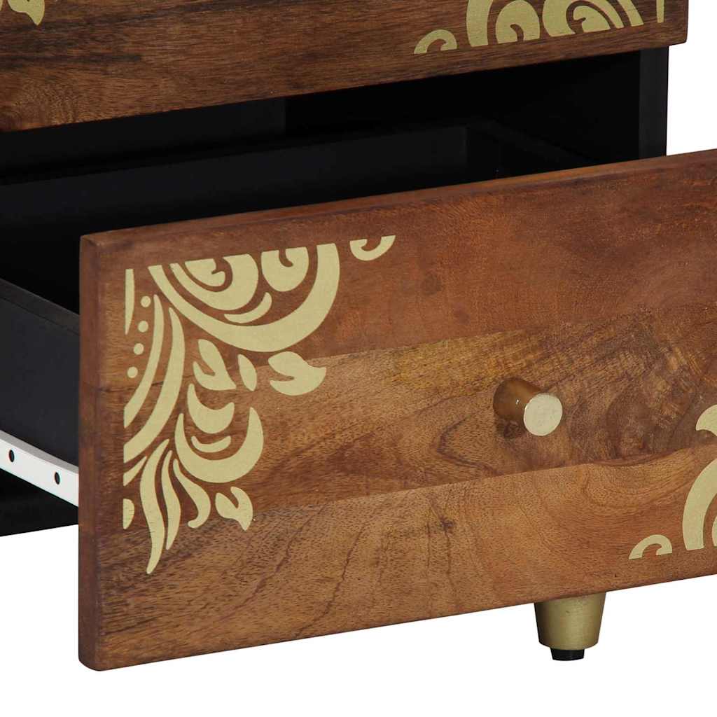 Sängbord Nattduksbord Honungsbrun 40 x 33 x 46 cm massivt mangoträ