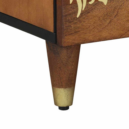 Sängbord Nattduksbord Honungsbrun 40 x 33 x 46 cm massivt mangoträ