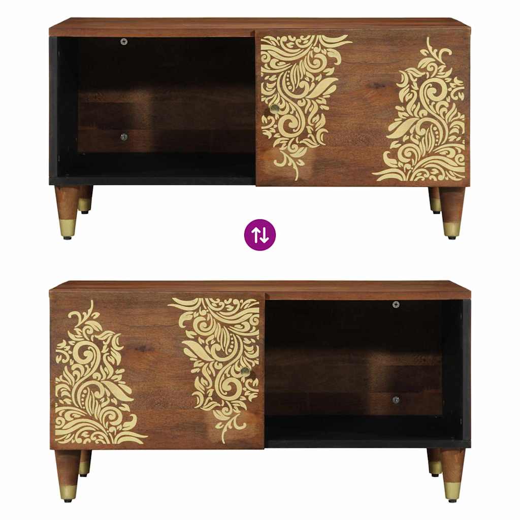 Soffbord Brun honungsbrun 80 x 50 x 40 cm massivt mangoträ