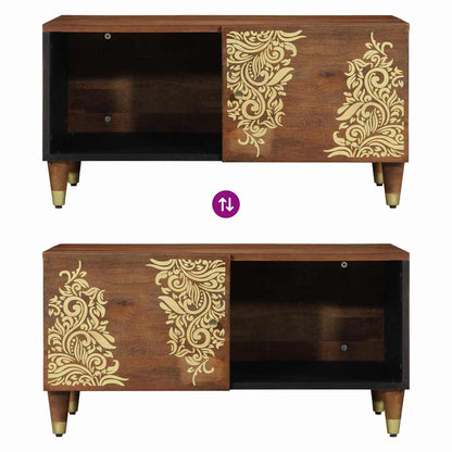 Soffbord Brun honungsbrun 80 x 50 x 40 cm massivt mangoträ