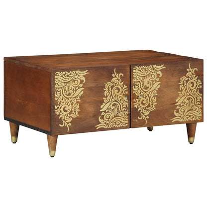 Soffbord Brun honungsbrun 80 x 50 x 40 cm massivt mangoträ