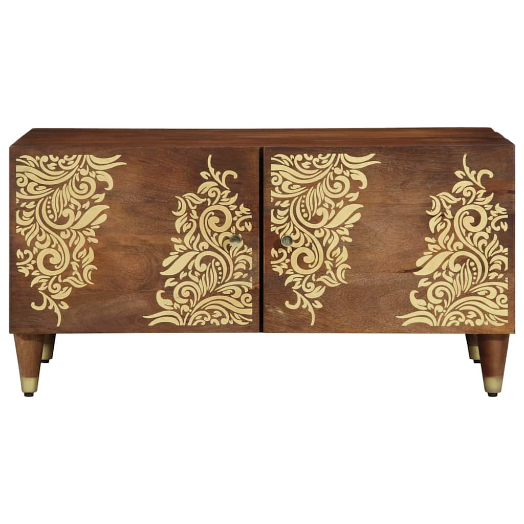 Soffbord Brun honungsbrun 80 x 50 x 40 cm massivt mangoträ