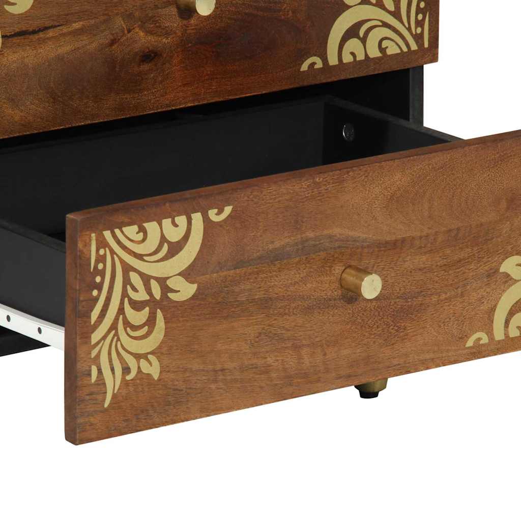 Sängbord Nattduksbord Honungsbrun 50 x 33 x 62 cm massivt mangoträ