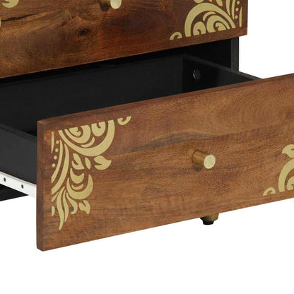 Sängbord Nattduksbord Honungsbrun 50 x 33 x 62 cm massivt mangoträ