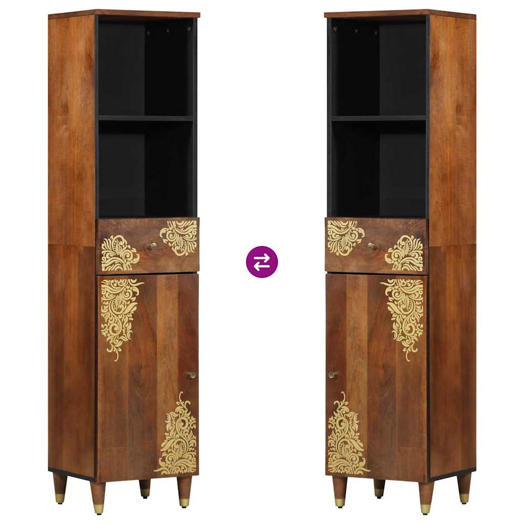 Skåp Brun honungsbrun 38 x 33.5 x 160 cm Massivt Mangoträ