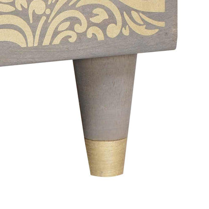 Soffbord Grå 80 x 50 x 40 cm massivt mangoträ