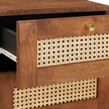 Sängbord Nattduksbord Trä med låda 40 x 33.5 x 46 cm