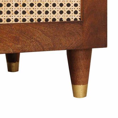 Soffbord Brun 80 x 50 x 40 cm Rör och massiv mangoträ