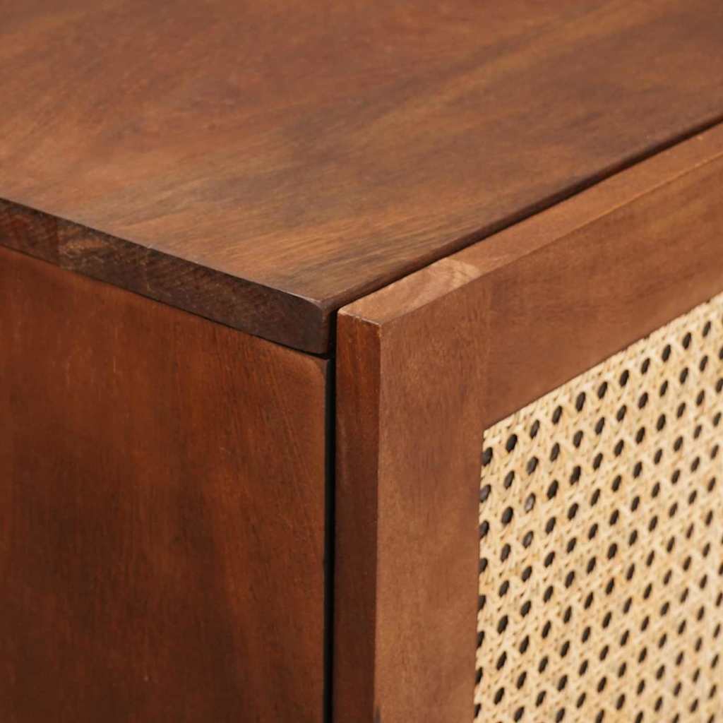 Skåp Trä Brun 40 x 33.5 x 110 cm Rör och massiv mangoträ