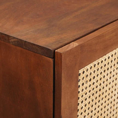 Skåp Trä Brun 40 x 33.5 x 110 cm Rör och massiv mangoträ