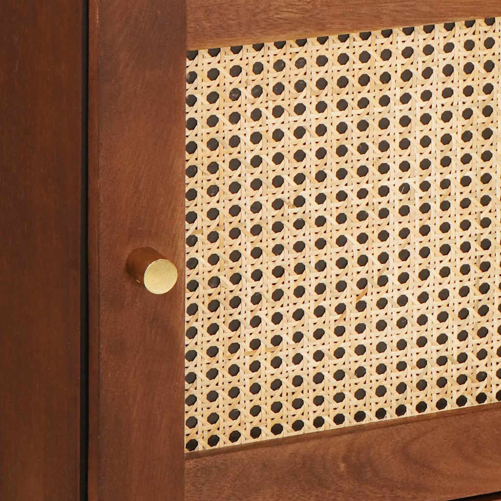 Skåp Trä Brun 40 x 33.5 x 110 cm Rör och massiv mangoträ