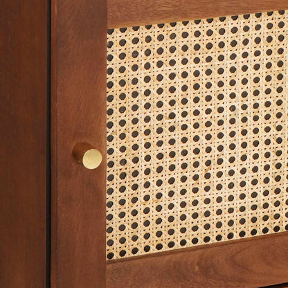 Skåp Trä Brun 40 x 33.5 x 110 cm Rör och massiv mangoträ