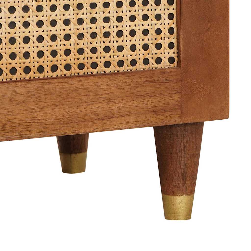 Skåp Trä Brun 40 x 33.5 x 110 cm Rör och massiv mangoträ