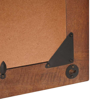 Väggspegel Brun och silver 50 x 70 cm Massivt mango trä, glas