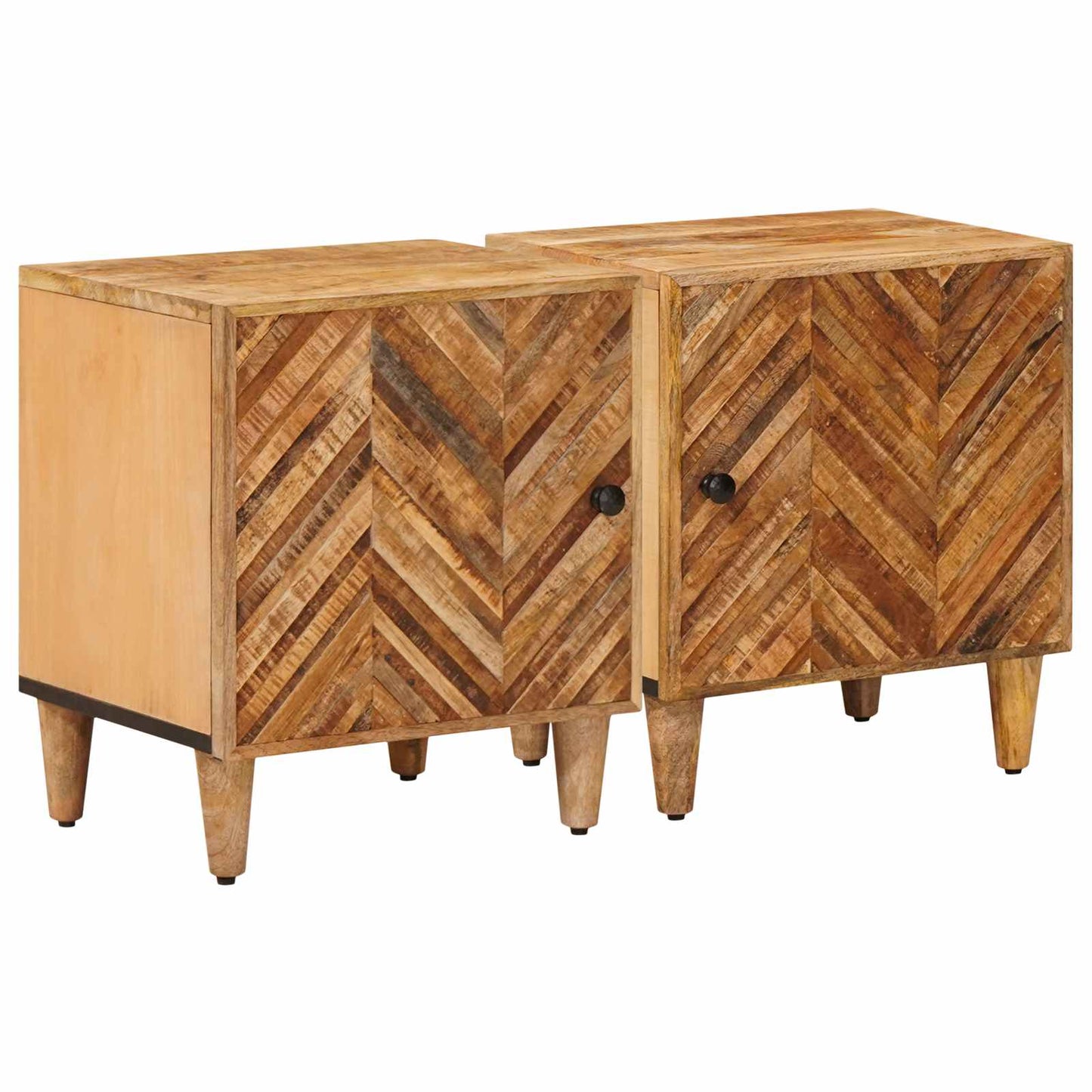 Sängbord 2 pcs Brun 40 x 33,5 x 46 cm Massivt mangoträ