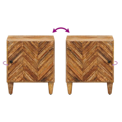 Sängbord 2 pcs Brun 40 x 33,5 x 46 cm Massivt mangoträ