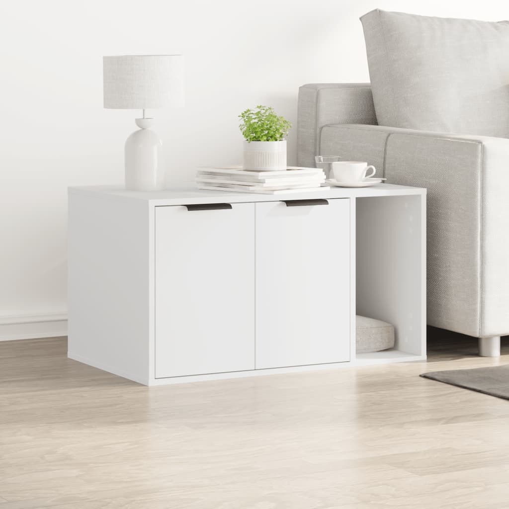 Kattmöbel Skåp för kattlåda Vit 80x50x45 cm