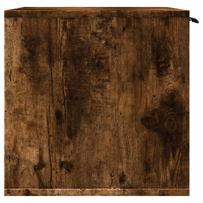 Kattmöbel Skåp för kattlåda Rökfärgad Ek 80x50x45 cm