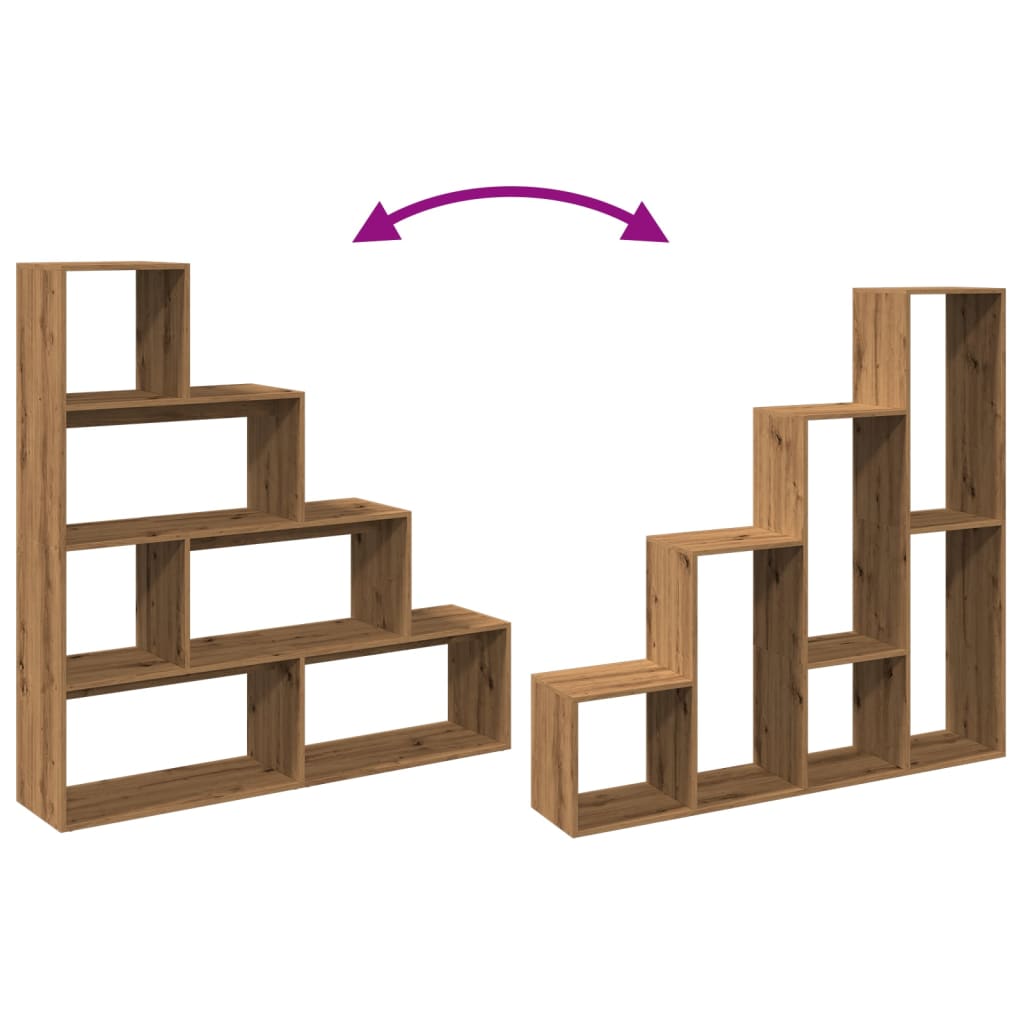 Bokhylla/Rumsavdelare 4 hyllor 143,5x29x143,5cm konstruerat trä