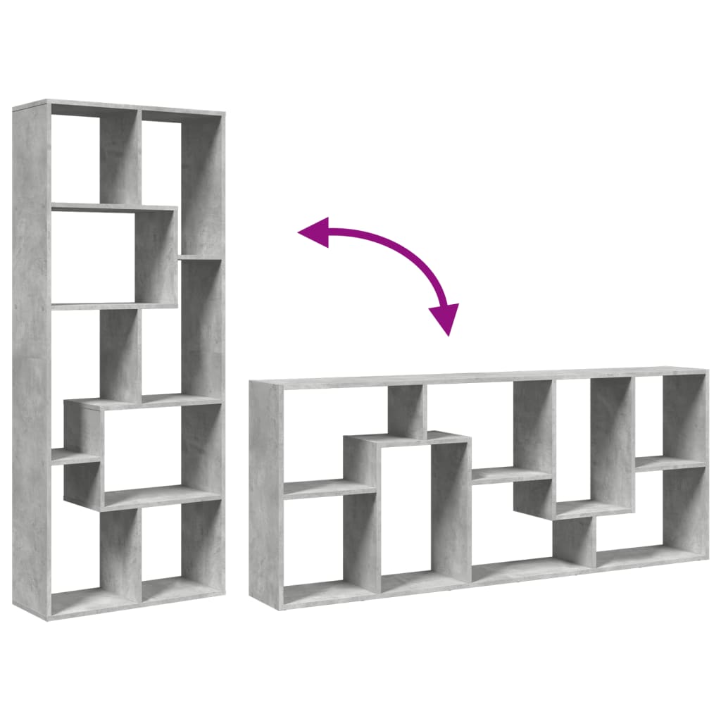 Bokhylla Betonggrå 67x25x161,5 cm