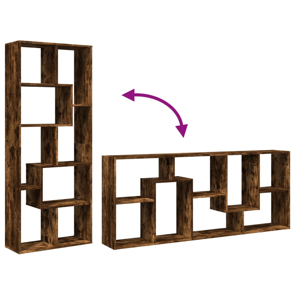 Bokhylla Rökfärgad Ek 67x25x161,5cm