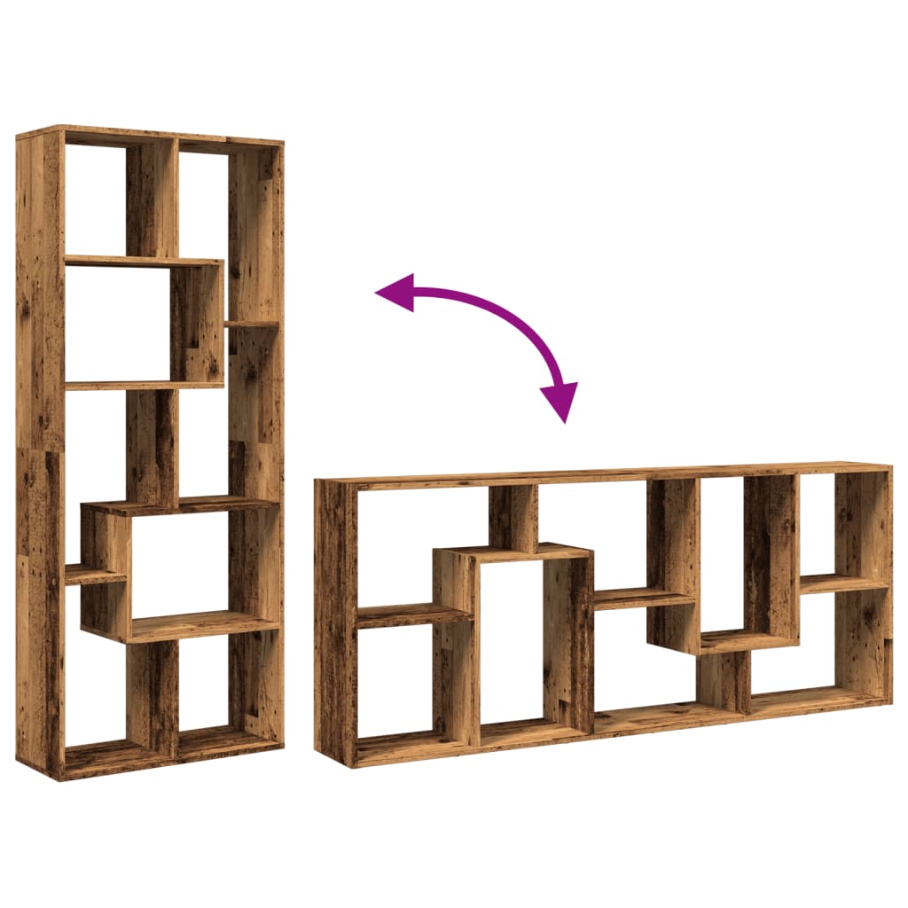Bokhylla Åldrat Trä 67x25x161,5 cm
