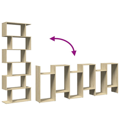 Bokhylla Sonoma Ek 6 hyllor 70x24x193 cm