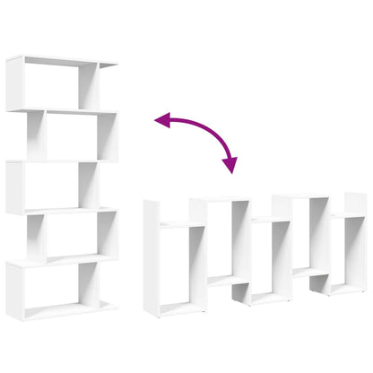 Bokhylla Vit 5 hyllor 70x24x161 cm